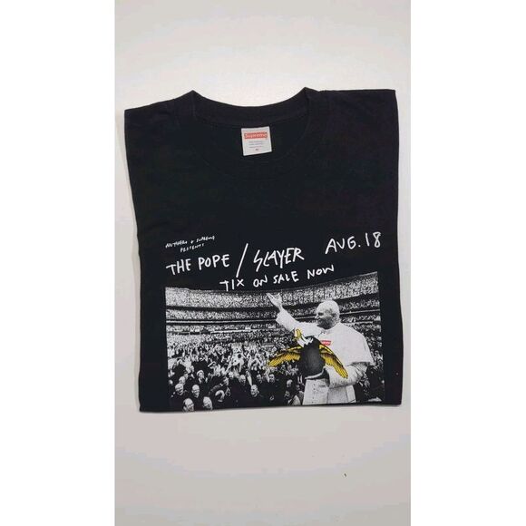 Supreme‎ Antihero Pope Tee Black Size Medium Slayer NYC SS2016 RARE Box Logo